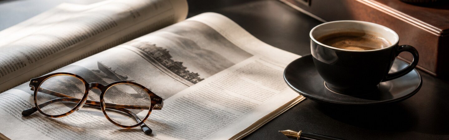 Man Reading Newspaper